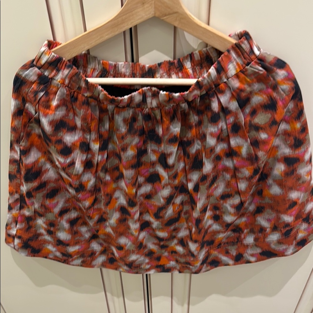 Multicolor Abstract Print Skirt